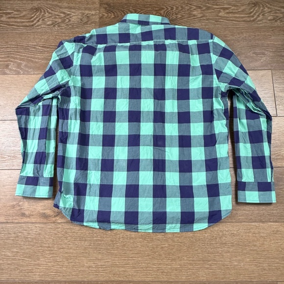 Untuckit Men's Bonardo Button Down Buffalo Plaid Shirt Blue/Green Sz XXL Casual - Picture 10 of 10